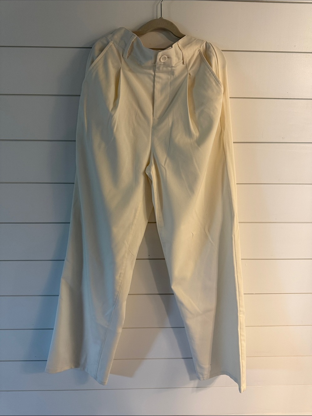 Urban Outfitters Cream Pleated Chinos Size XS